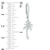 Thumbnail Image 1 of 1/8 CT. T.W. Diamond Palm Tree Drop Earrings in 10K White Gold