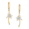 Thumbnail Image 1 of 1/8 CT. T.W. Diamond Palm Tree Drop Earrings in 10K Gold