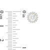 Thumbnail Image 3 of 1 CT. T.W. Diamond Frame Stud Earrings in 14K Gold