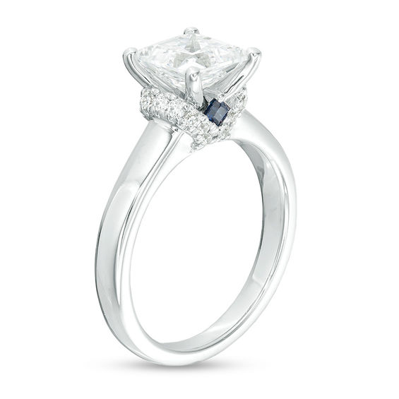 Vera Wang Love Collection 2-1/6 CT. T.w. Certified Princess-Cut Diamond Engagement Ring in 14K White Gold (I/Si2)