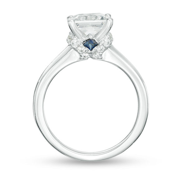 Vera Wang Love Collection 2-1/6 CT. T.w. Certified Princess-Cut Diamond Engagement Ring in 14K White Gold (I/Si2)