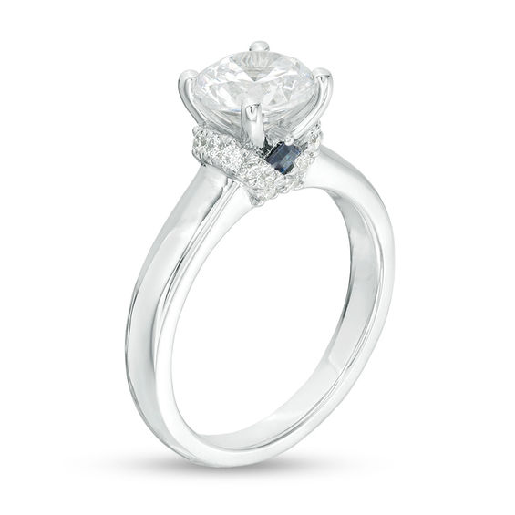 Vera Wang Love Collection 1-5/8 CT. T.w. Certified Diamond Engagement Ring in 14K White Gold (I/Si2)