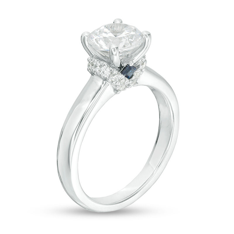 Main Image 2 of Vera Wang Love Collection 1-5/8 CT. T.W. Certified Diamond Engagement Ring in 14K White Gold (I/SI2)