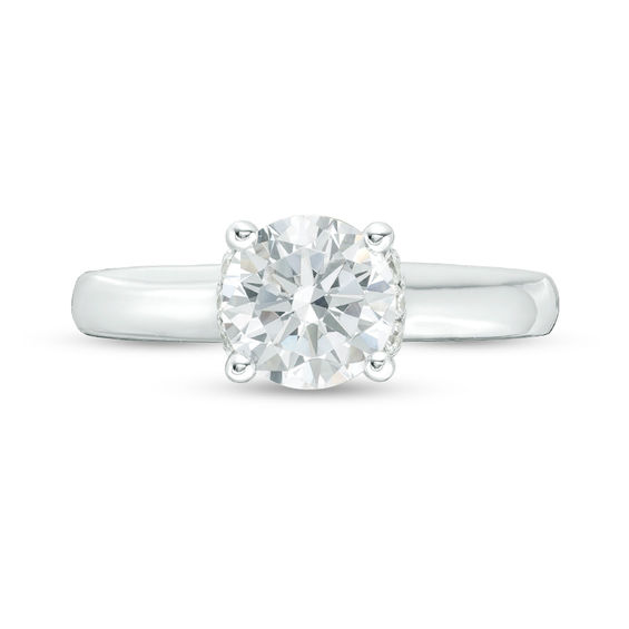 Vera Wang Love Collection 1-5/8 CT. T.w. Certified Diamond Engagement Ring in 14K White Gold (I/Si2)
