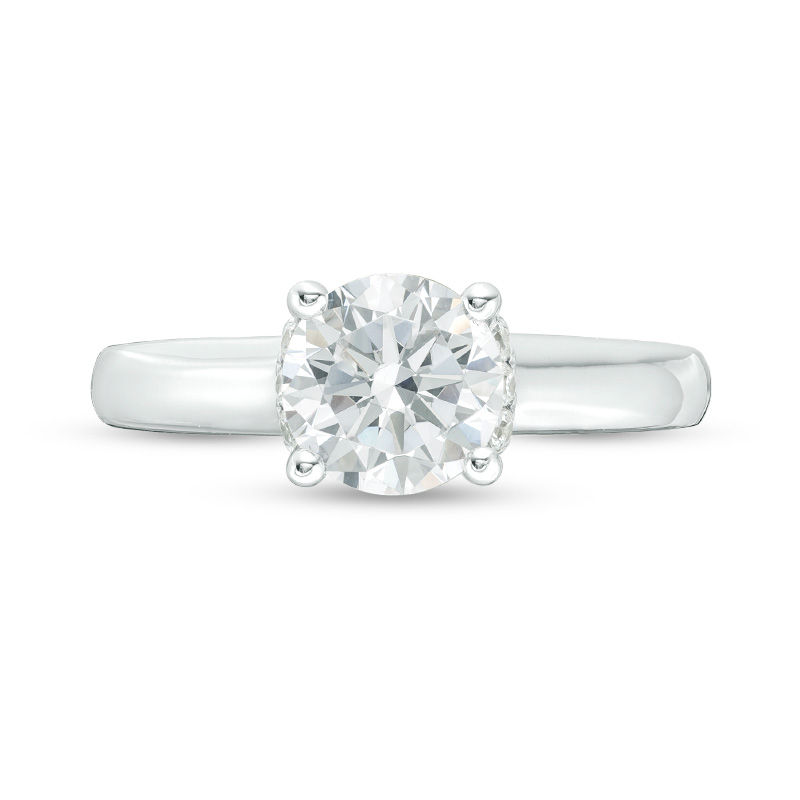 Vera Wang Love Collection 1-5/8 CT. T.W. Certified Diamond Engagement Ring in 14K White Gold (I/SI2)