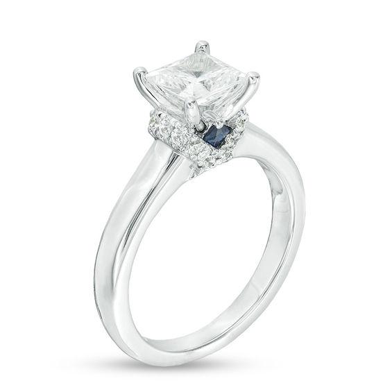 Vera Wang Love Collection 1-5/8 CT. T.w. Certified Princess-Cut Diamond Engagement Ring in 14K White Gold (I/Si2)