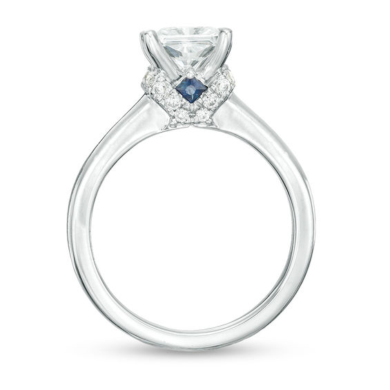 Vera Wang Love Collection 1-5/8 CT. T.w. Certified Princess-Cut Diamond Engagement Ring in 14K White Gold (I/Si2)