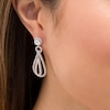 Thumbnail Image 2 of 1 CT. T.W. Diamond Frame and Double Open Teardrop Earring Jackets in 14K White Gold
