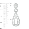 Thumbnail Image 4 of 1 CT. T.W. Diamond Frame and Double Open Teardrop Earring Jackets in 14K White Gold