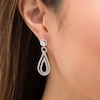 Thumbnail Image 1 of 1 CT. T.W. Diamond Frame and Double Open Teardrop Earring Jackets in 14K Rose Gold