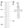 Thumbnail Image 1 of 1/3 CT. T.W. Diamond Channel-Set Cross Drop Earrings in 14K White Gold