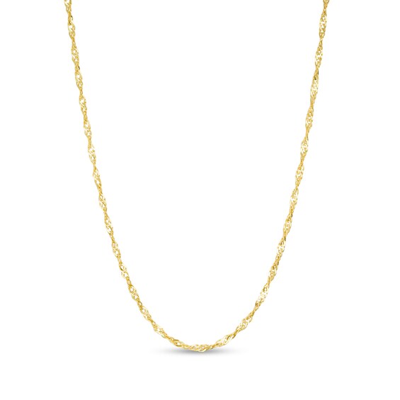 Made in Italy 1.0mm Singapore Chain Necklace in 10K Gold - 16"