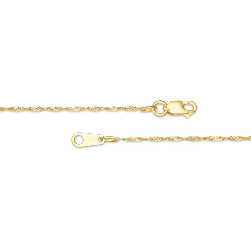 Main Image 3 of Made in Italy 1.0mm Singapore Chain Necklace in 10K Gold - 16"