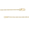 Thumbnail Image 2 of Made in Italy 1.25mm Singapore Chain Necklace in 10K Gold - 20"