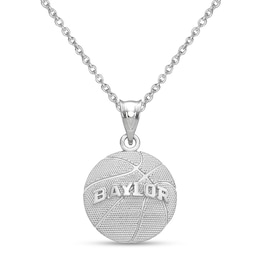 NCAA Team Logo Basketball Pendant in Sterling Silver (Select Team)