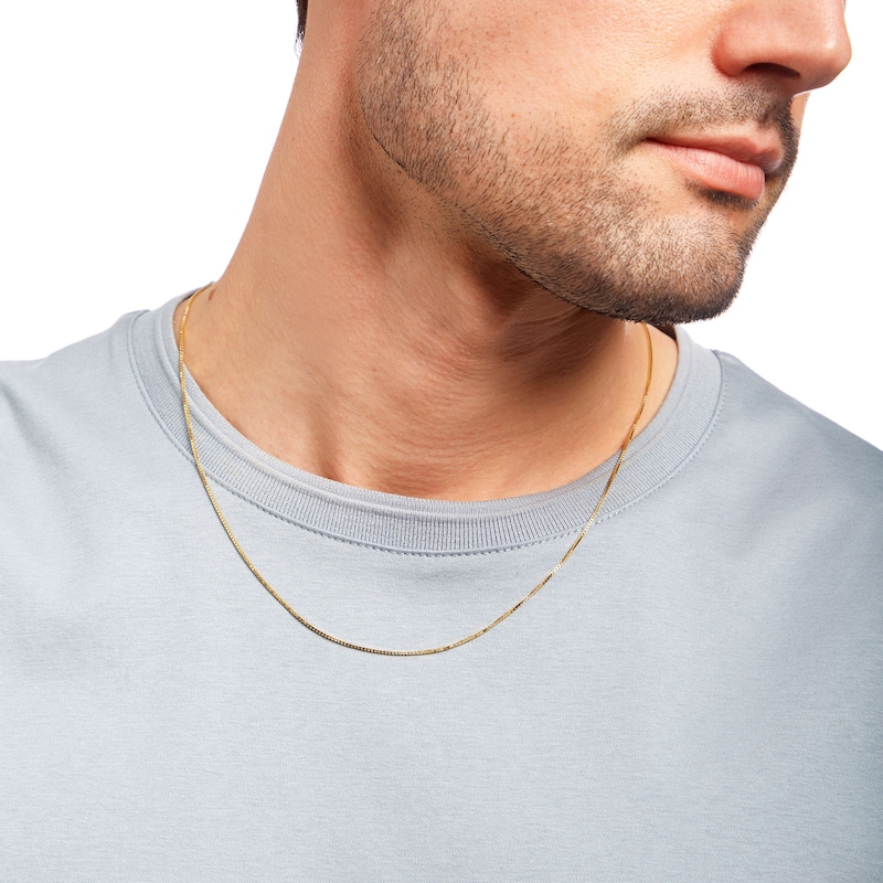 Main Image 3 of Made in Italy 1.0mm Box Chain Necklace in 10K Gold - 20"