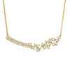 Thumbnail Image 1 of 5/8 CT. T.W. Baguette and Round Diamond Double Row and Scatter Necklace in 10K Gold