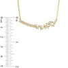 Thumbnail Image 2 of 5/8 CT. T.W. Baguette and Round Diamond Double Row and Scatter Necklace in 10K Gold