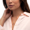 Thumbnail Image 2 of 1/4 CT. T.W. Baguette and Round Diamond Scatter Tilted Heart Pendant in 10K Rose Gold