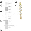 Thumbnail Image 3 of 3/8 CT. T.W. Baguette and Round Diamond Scatter Hoop Earrings in 10K Gold
