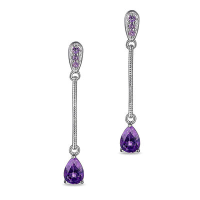 pear shaped amethyst earrings