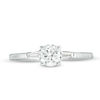 Thumbnail Image 4 of 3/4 CT. T.W. Certified Diamond Three Stone Engagement Ring in 14K White Gold (I/SI2)