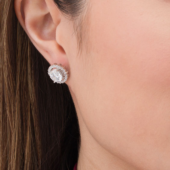 5/8 CT. T.w. Diamond Frame Earring Jackets in 14K White Gold