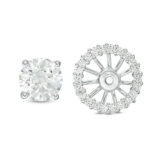 5/8 CT. T.w. Diamond Frame Earring Jackets in 14K White Gold
