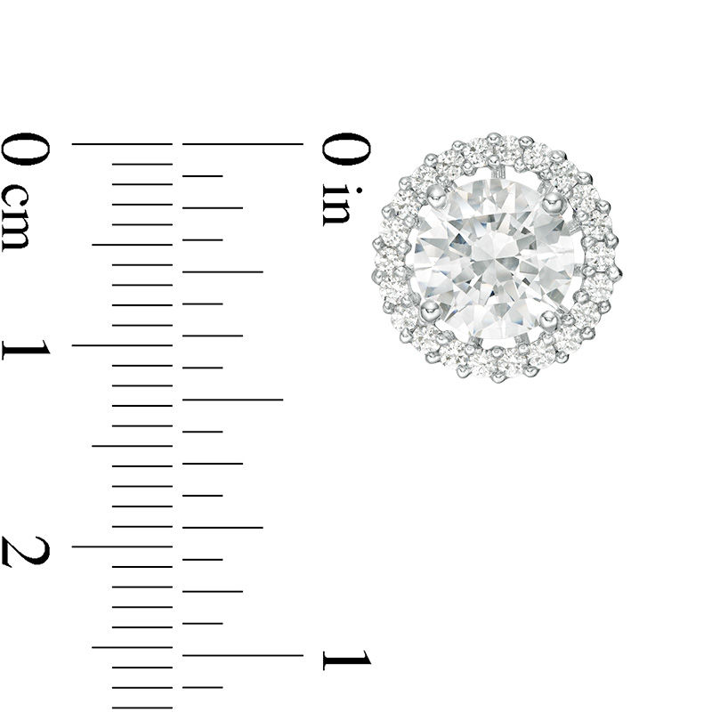 Main Image 4 of 5/8 CT. T.W. Diamond Frame Earring Jackets in 14K White Gold