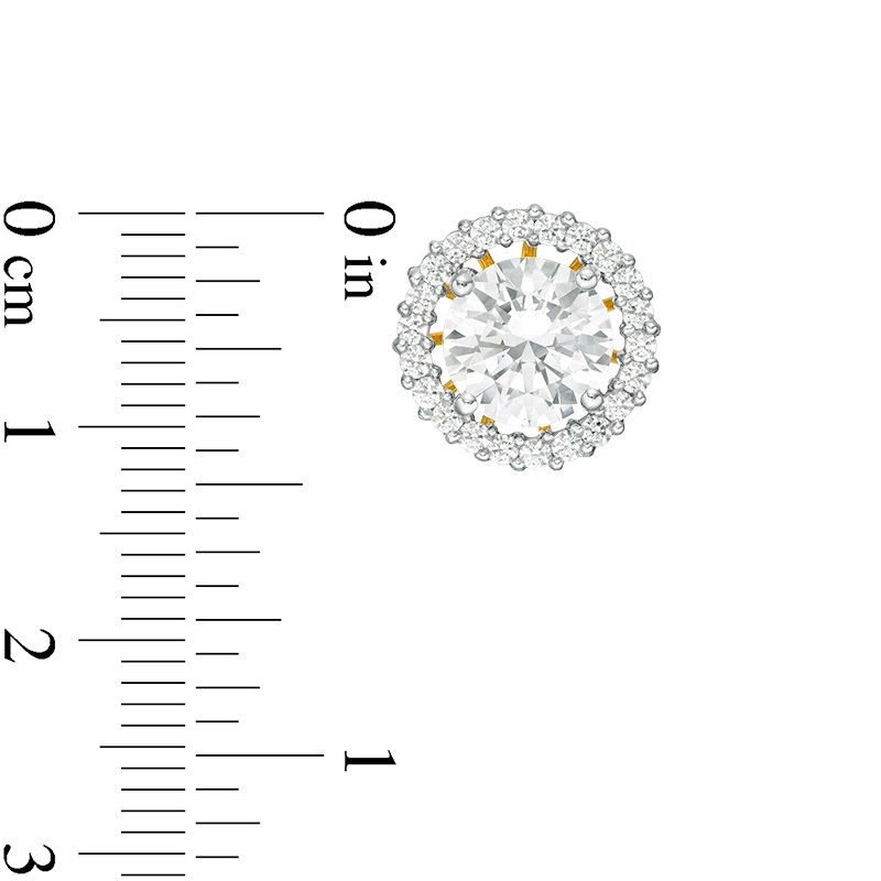 Main Image 4 of 5/8 CT. T.W. Diamond Frame Earring Jackets in 14K Gold
