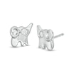 Thumbnail Image 1 of 1/20 CT. T.W. Diamond Elephant Stud Earrings in Sterling Silver