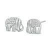 Thumbnail Image 1 of 1/6 CT. T.W. Diamond Elephant Stud Earrings in Sterling Silver