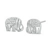 Thumbnail Image 1 of 1/6 CT. T.W. Diamond Elephant Stud Earrings in Sterling Silver