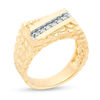 Thumbnail Image 1 of Men's 1/5 CT. T.W. Diamond Slant Nugget Ring in 10K Gold