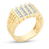 Thumbnail Image 2 of Men's 1/2 CT. T.W. Diamond Four Row Nugget Ring in 10K Gold
