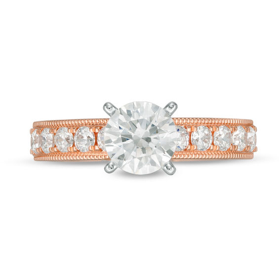 1-1/4 CT. T.w. Diamond Vintage-Style Engagement Ring in 14K Rose Gold