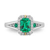 Thumbnail Image 4 of Enchanted Disney Tinker Bell Emerald-Cut Green Topaz and 1/3 CT. T.W. Diamond Star Engagement Ring in 14K Two-Tone Gold