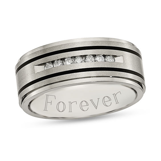Zales stainless steel wedding band sale