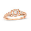 Thumbnail Image 0 of 1/5 CT. T.W. Diamond Frame Loop-Sides Vintage-Style Promise Ring in 10K Rose Gold