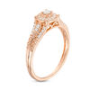 Thumbnail Image 2 of 1/5 CT. T.W. Diamond Frame Loop-Sides Vintage-Style Promise Ring in 10K Rose Gold