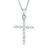 Thumbnail Image 0 of 1/3 CT. T.W. Diamond Cross Pendant in 14K White Gold