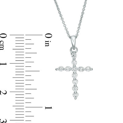 1/3 CT. T.W. Diamond Cross Pendant in 
