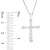 Thumbnail Image 1 of 1/4 CT. T.W. Diamond Cross Pendant in 14K White Gold