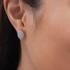 Thumbnail Image 2 of 1/4 CT. T.W. Composite Diamond Double Marquise Frame Stud Earrings in Sterling Silver