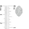 Thumbnail Image 3 of 1/4 CT. T.W. Composite Diamond Double Marquise Frame Stud Earrings in Sterling Silver