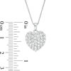 Thumbnail Image 2 of 1 CT. T.W. Diamond Puffed Heart Pendant in 14K White Gold