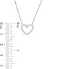 Thumbnail Image 2 of Lab-Created White Sapphire Heart Outline Necklace and Stud Earrings Set in Sterling Silver