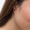 Thumbnail Image 2 of 6.0mm Cushion-Shaped Garnet Solitaire Stud Earrings in 10K Gold