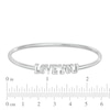 Thumbnail Image 3 of Diamond Accent "LOVE YOU" Open Flex Bangle in Sterling Silver