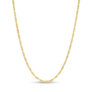 Main Image 1 of Made in Italy 1.2mm Adjustable Rope Chain Necklace in 14K Gold - 22"